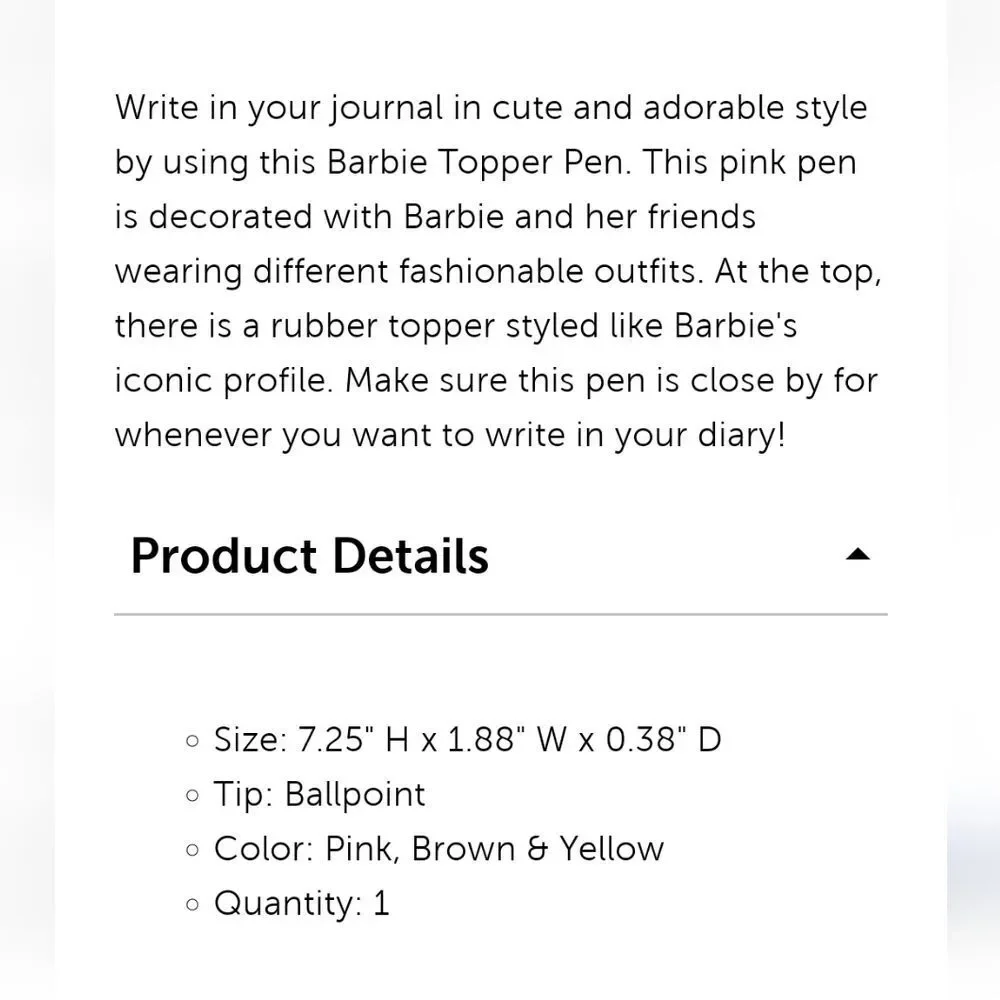 Barbie‎ Topper Head Pen